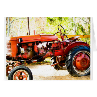 Vintage Red Tractor Cards