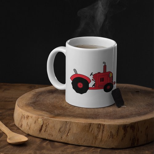 Vintage Red Tractor Coffee Mug