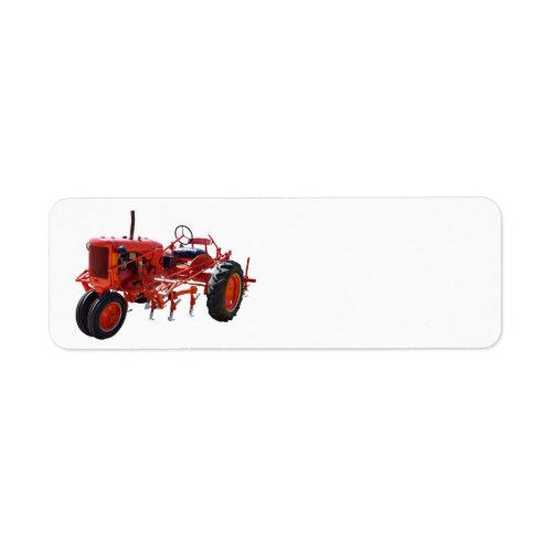 Vintage Red Tractor Label