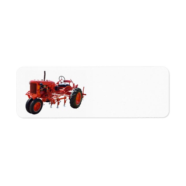 Vintage Red Tractor Label (Front)