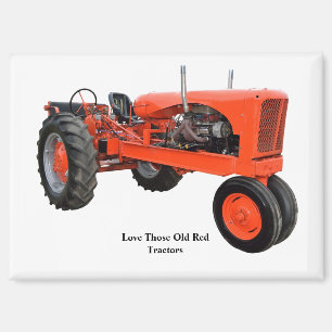 Vintage Red Tractor Magnet