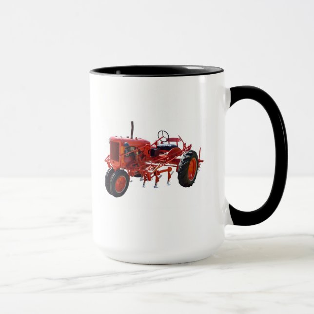 Vintage Red Tractor Mug (Right)