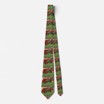 Vintage Red Tractor Tie by jetglo at Zazzle