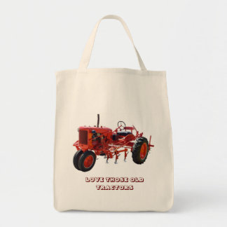 Vintage Red Tractor Tote Bag