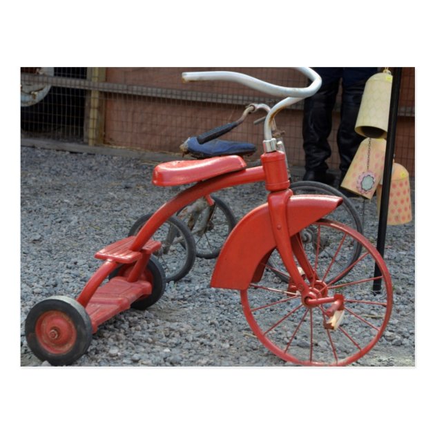 vintage red tricycle