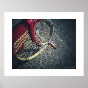 Vintage Red Tricycle Poster Print