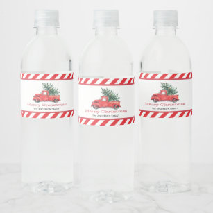 Christmas Water Bottle Labels | Zazzle