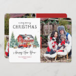 Vintage Red Truck | Christmas Holiday Photo Card<br><div class="desc">Featuring a rustic red barn and charming vintage red truck. This cute Christmas card is a charming holiday theme perfect for anyone on your mailing list. More room on the back for two photos and custom holiday message. Add your custom wording to this design by using the "Edit this design...</div>