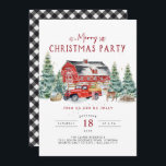 Vintage Red Truck Christmas Party Invitation<br><div class="desc">This vintage red truck theme Christmas invitation is a classic and is perfect for any type of holiday party. Add your custom wording to this design by using the "Edit this design template" boxes on the right hand side of the item, or click the blue "Customize it" button to arrange...</div>