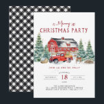 Vintage Red Truck Christmas Party Invitation<br><div class="desc">This vintage red truck theme Christmas invitation is a classic and is perfect for any type of holiday party. Add your custom wording to this design by using the "Edit this design template" boxes on the right hand side of the item, or click the blue "Customize it" button to arrange...</div>