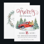 Vintage Red Truck Christmas Party Invitation<br><div class="desc">This vintage red truck theme Christmas invitation is a classic and is perfect for any type of holiday party. Add your custom wording to this design by using the "Edit this design template" boxes on the right hand side of the item, or click the blue "Customize it" button to arrange...</div>