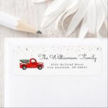 Vintage Red Truck | Christmas Return Address Label<br><div class="desc">You’re getting ready to send out a bunch of letters, mailers, or invitations and you don’t want to spend the time (and energy) writing out the return address on each and every one of them. What do you do? You get yourself some labels from us, of course! Why give yourself...</div>