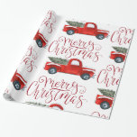 Vintage Red Truck Christmas Wrapping Paper<br><div class="desc">Create custom wrapping paper & personalized gift wrap for all occasions. When you give a present wrapped in custom wrapping paper, it is sure to put a smile on everyone's face! Add your custom wording to this design by using the "Edit this design template" boxes on the right hand side...</div>