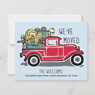 Vintage Red Truck Furniture Budget Moving Card