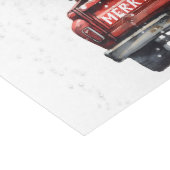 Vintage Red Truck Merry Christmas Tissue Paper (Corner)