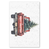 Vintage Red Truck Merry Christmas Tissue Paper (Vertical)