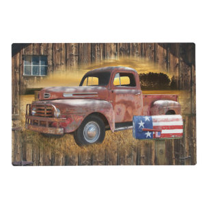 Vintage Red Truck Placemat