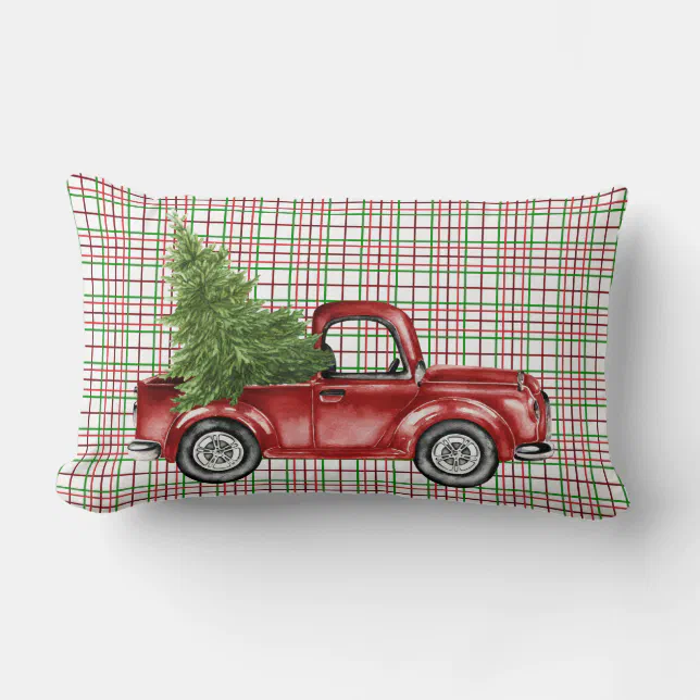 Vintage Red Truck Throw Pillow Zazzle