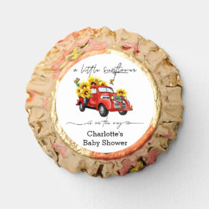 Vintage Red Truck with Sunflowers Baby Shower Reese's Peanut Butter Cups