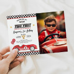 Vintage Red Two Fast Race Car Birthday Photo Invitation<br><div class="desc">Rev up the excitement with our "Two Fast" 2nd birthday invitation and create a celebration that will have everyone racing to join the fun. With its dynamic and nostalgic design, this invitation captures the spirit of speed and adventure. Whether you're planning a race car-themed party or simply celebrating your child's...</div>