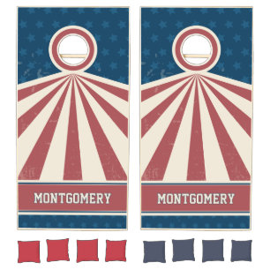Vintage Red, White & Blue  Cornhole Set