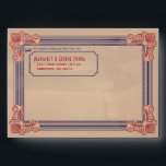 Vintage Red White & Blue Customizable A7 Envelopes<br><div class="desc">This envelope has a decorative frame border, a pointing hand, and "If undeliverable please return to:" text, giving it that vintage, old fashioned feel. The creamy brown design is distressed for a stained, faded look, and the return address is completely customizable with your own information. These envelopes really look antique,...</div>