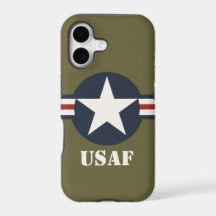 Vintage Red White Blue USAAF Insignia Star Bars iPhone 17 Case