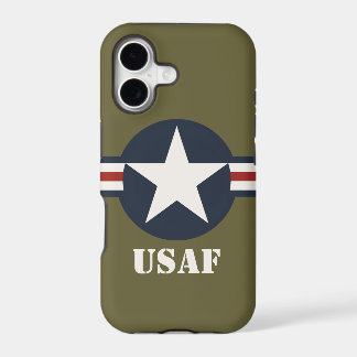 Vintage Red White Blue USAAF Insignia Star Bars iPhone 17 Case