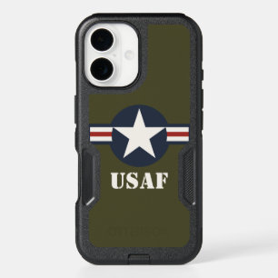 Vintage Red White Blue USAAF Insignia Star Bars iPhone 16 Case