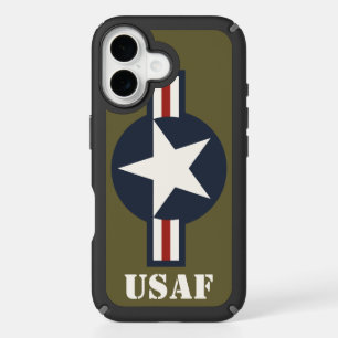 Vintage Red White Blue USAAF Insignia Star Bars iPhone 16 Case