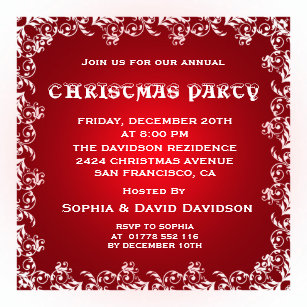 white christmas invitations zazzle