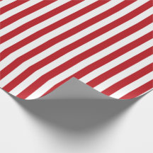 Vintage Red & White Stripes Wrapping Paper