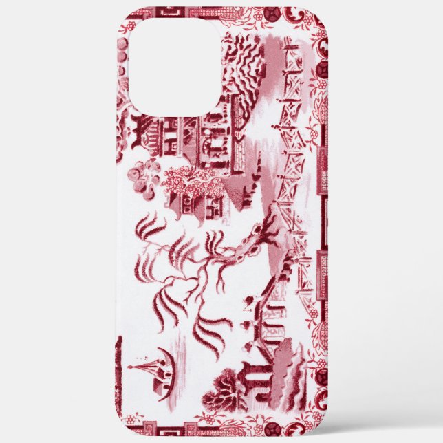 Vintage Red Willow iPhone Case (Back)