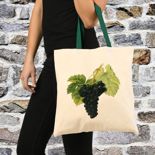 Vintage Red Wine Organic Grape Cluster Food Fruit Tote Bag