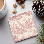 Vintage red women toile de jouy printed stone coaster<br><div class="desc">Vintage red toile de jouy printed Stone Coaster. This toile de jouy vintage Stone Coaster is inspired by the exquisite designs of french romantic countryside scenes. These sophisticated Toile prints are an all time rage at the moment, beautiful designs that bring natural beauty to any item. They combine both traditional...</div>