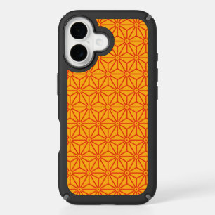 Vintage Red Yellow Asanoha Japan Pattern Oriental iPhone 16 Case