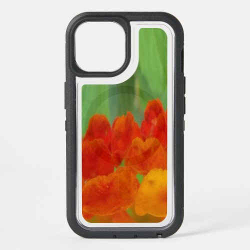 Vintage red yellow orange green floral pattern art iPhone 15 case
