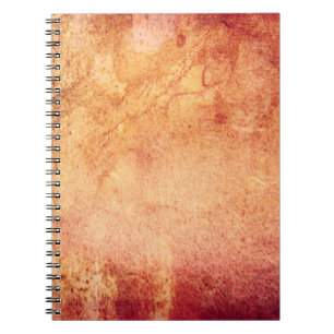 Vintage red yellow orange retro notebook