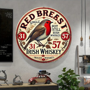 Vintage Redbreast Irish Whiskey Sign