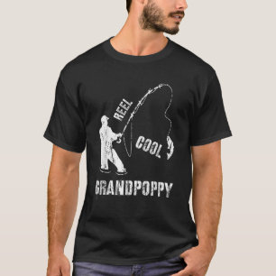 Vintage Reel Cool Grandpoppy Fishing Fisherman Gif T-Shirt