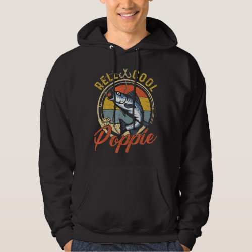 Vintage Reel Cool Poppie Fishing Grandpa Fathers D Hoodie