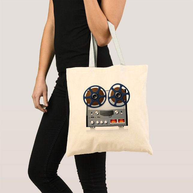 Vintage Reel Tape Deck Tote Bag (Creator Uploaded)