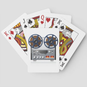 Vintage Reel-to-Reel Tape Deck Audiophile Poker Cards