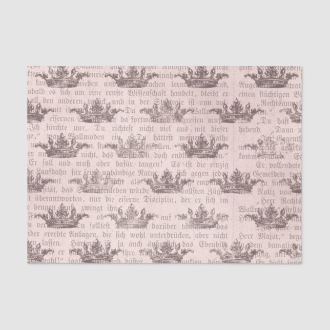 Vintage Regal Typography Tissue Paper (Front)