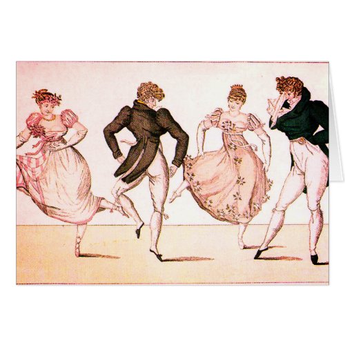 Vintage Regency and Jane Austen Period Dance Card