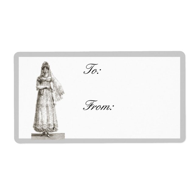 Vintage regency Bride Label (Front)