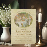 Vintage Regency Garden Tea Party Baby Shower Invitation