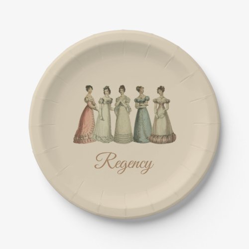 Vintage Regency Ladies for Jane Austen Fans Paper Plates