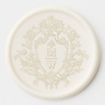 Vintage Regency Monogram Crest Wedding Wax Seal Sticker<br><div class="desc">Elevate your wedding stationery with these luxurious Regency-inspired wax seal stickers. Featuring an intricately detailed floral crest design, these stickers embody regencycore elegance and timeless sophistication. The embossed monogram adds a personal and refined touch, making them perfect for sealing invitations, envelopes, or favor packaging. Designed to mimic the classic look...</div>