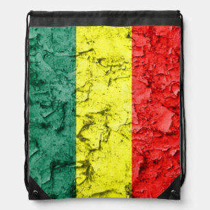 Vintage reggae flag drawstring bag